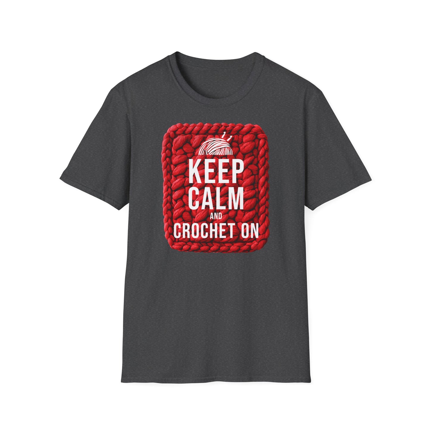 "Keep calm and crochet on" dark