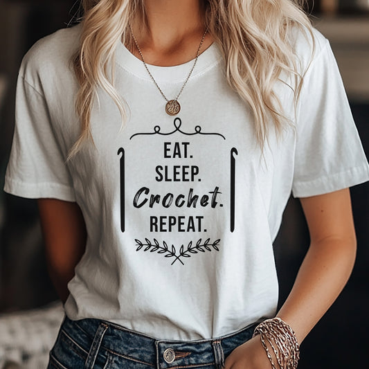 "Eat Sleep Crochet Repeat" light