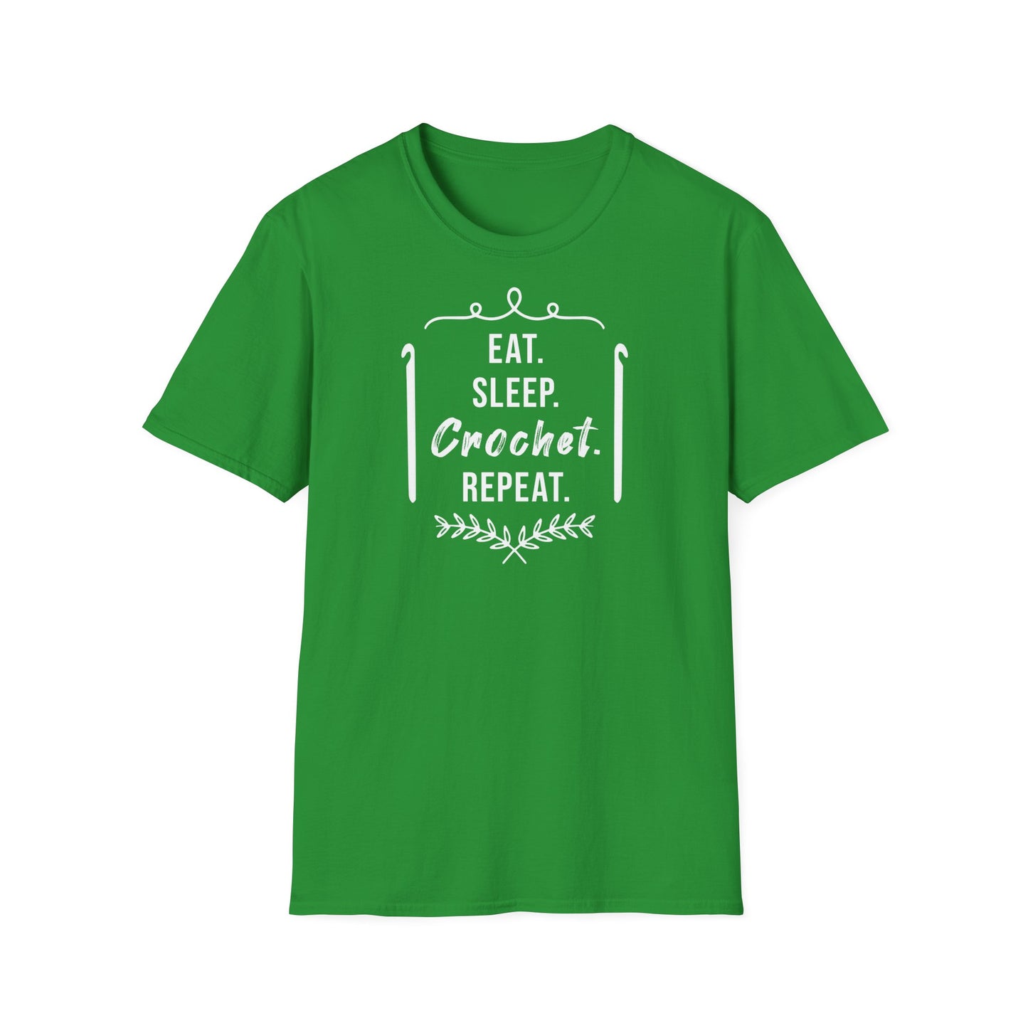 "Eat Sleep Crochet Repeat" dark