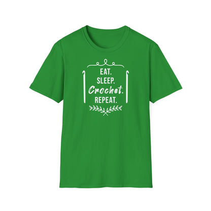 "Eat Sleep Crochet Repeat" dark