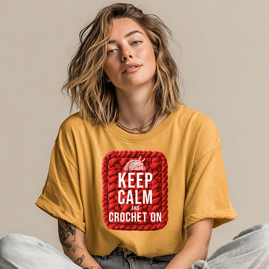 "Keep calm and crochet on" light