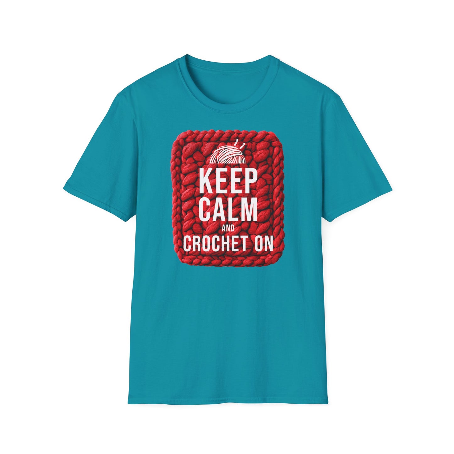"Keep calm and crochet on" dark