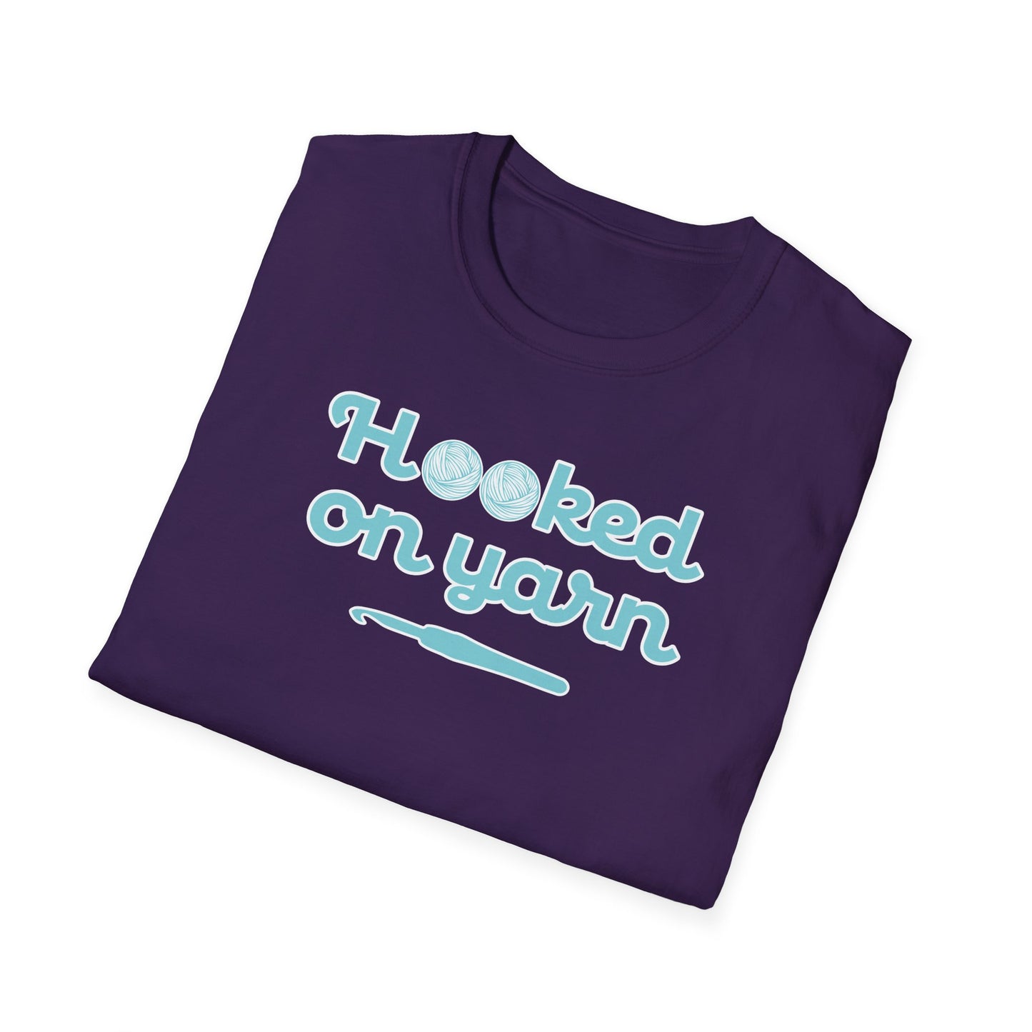 "Hooked on yarn" dark