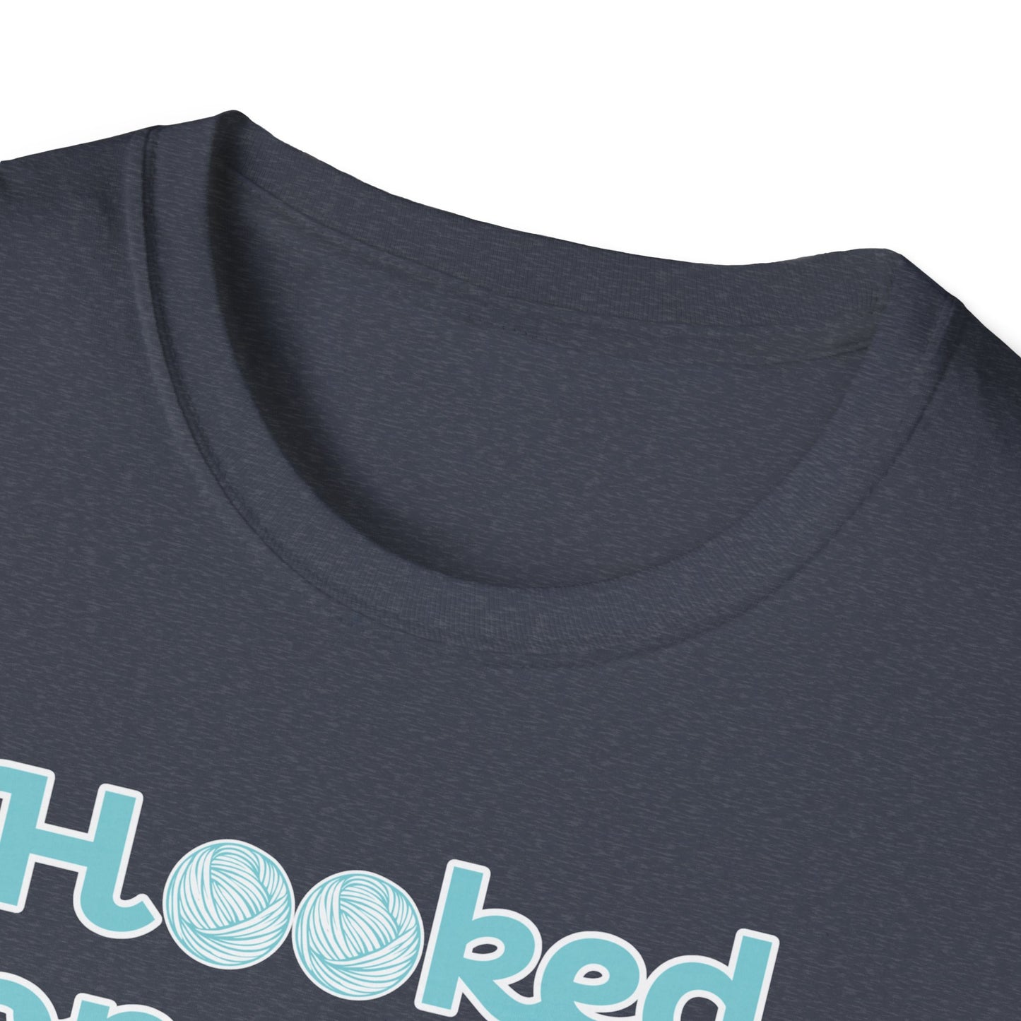 "Hooked on yarn" dark