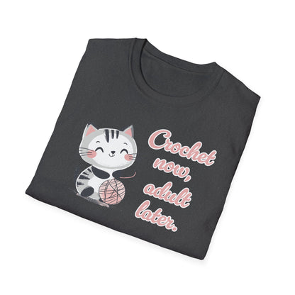 "Crochet now, adult later" dark