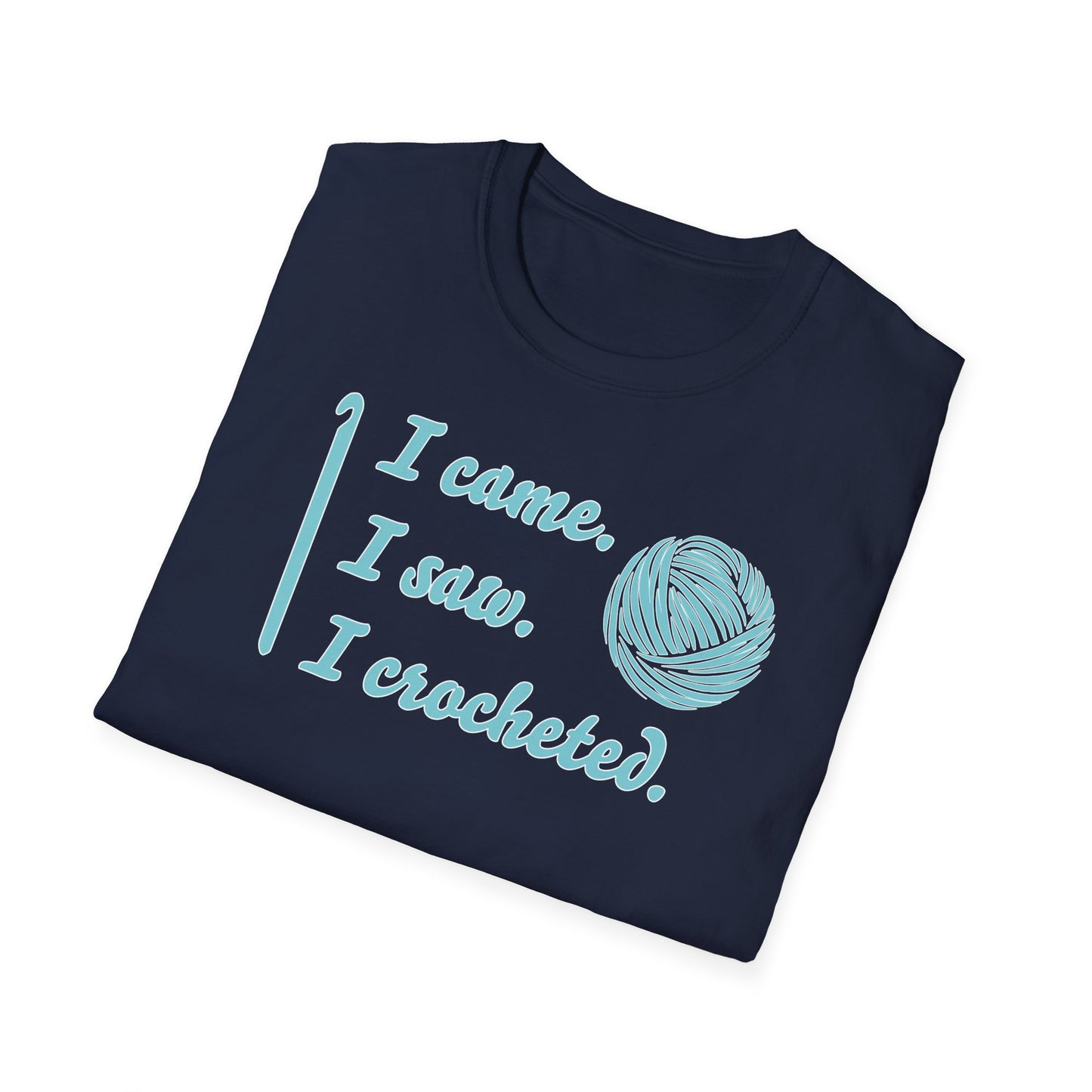 "I came. I saw. I crocheted." dark