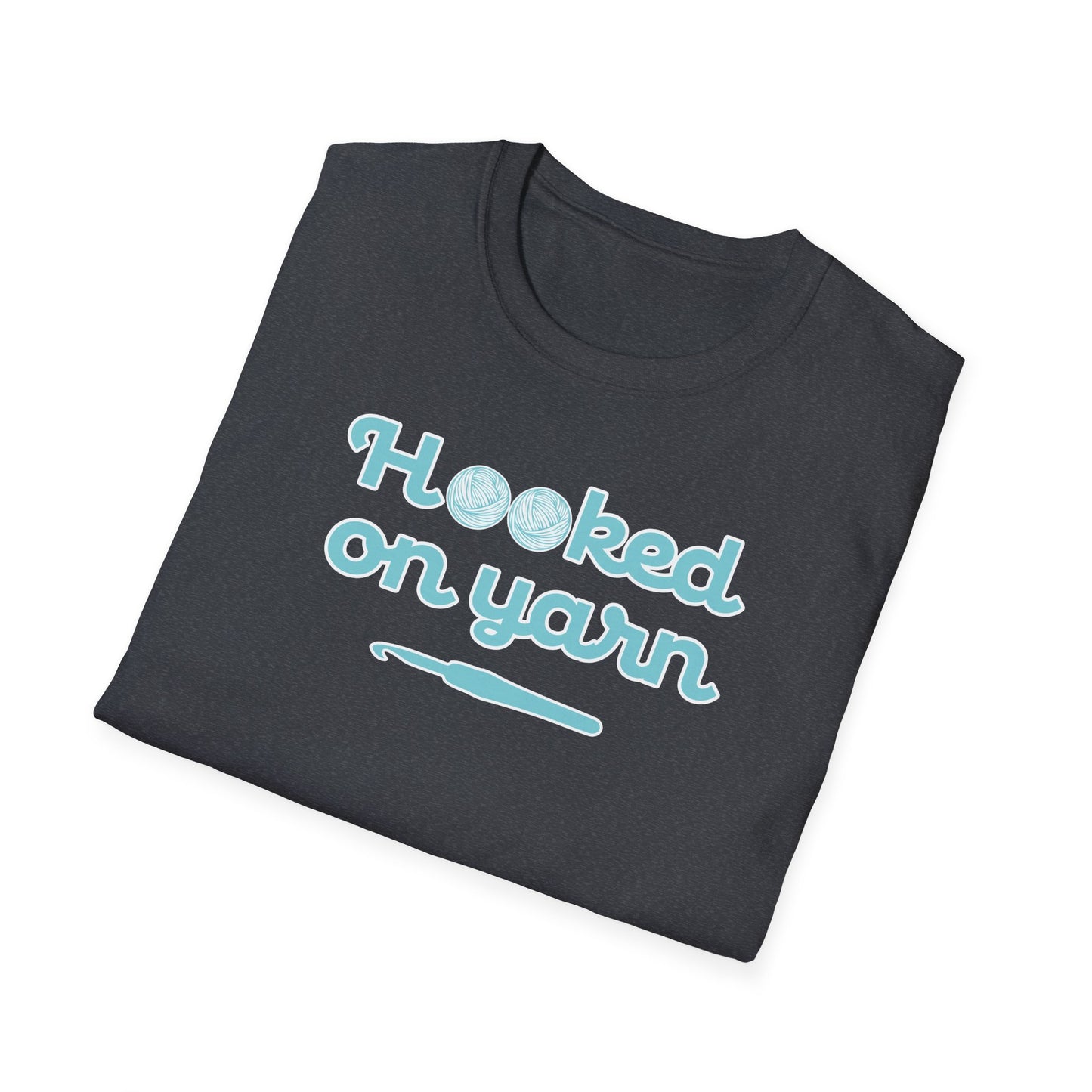 "Hooked on yarn" dark