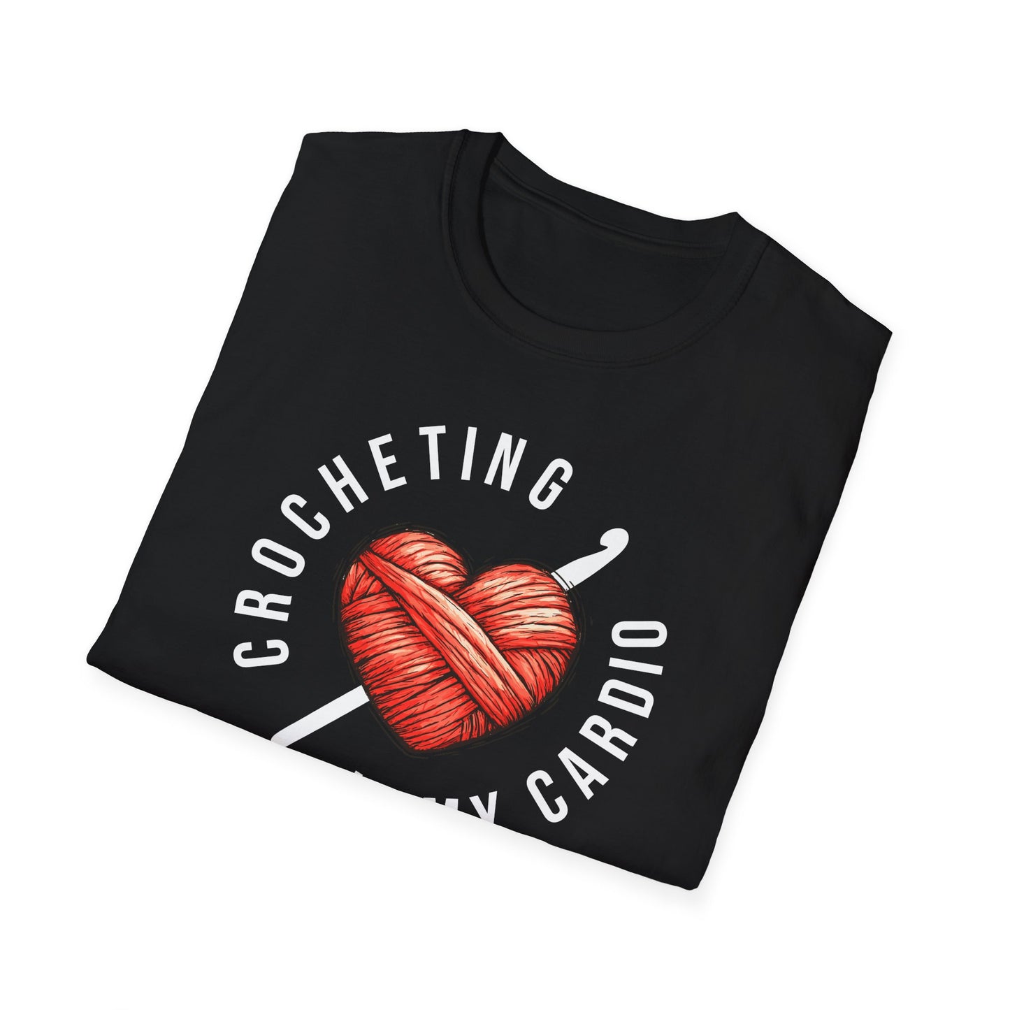 "Crocheting is my cardio" dark