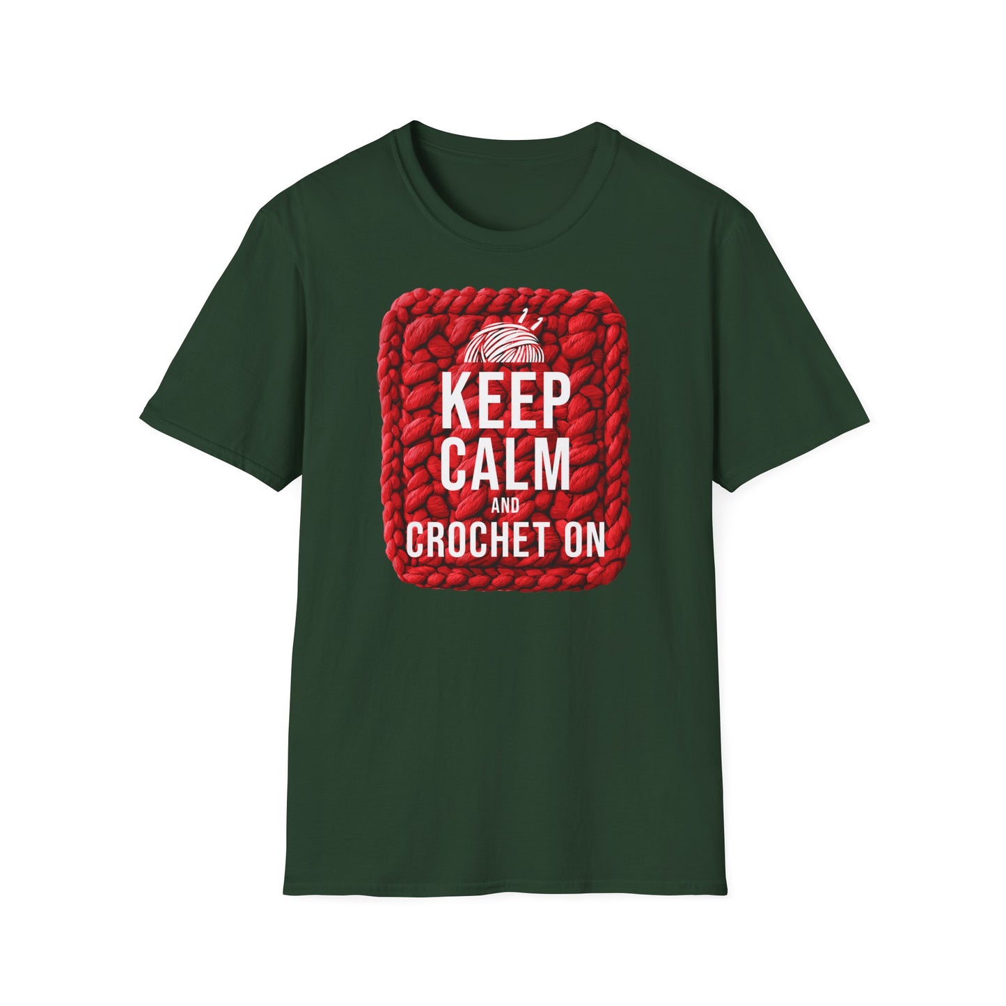 "Keep calm and crochet on" dark