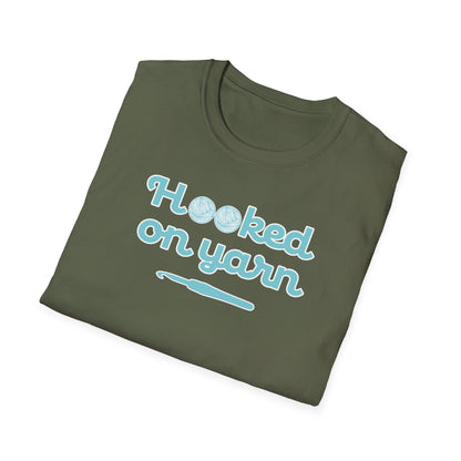 "Hooked on yarn" dark