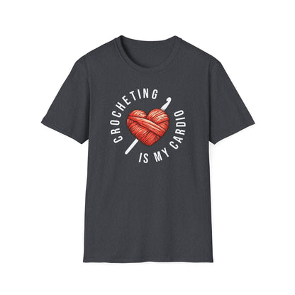 "Crocheting is my cardio" dark