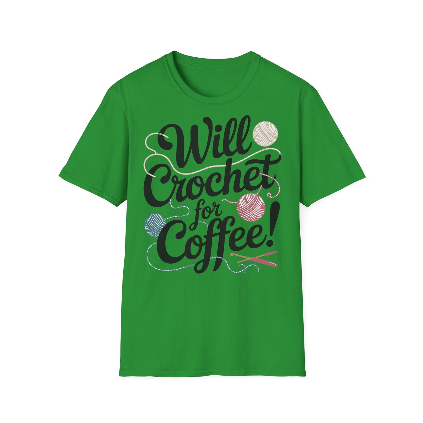 "Will Crochet for Coffee!" dark