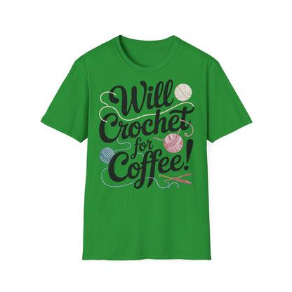 "Will Crochet for Coffee!" dark