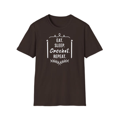 "Eat Sleep Crochet Repeat" dark
