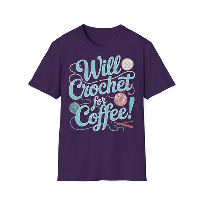 "Will Crochet for Coffee!" dark
