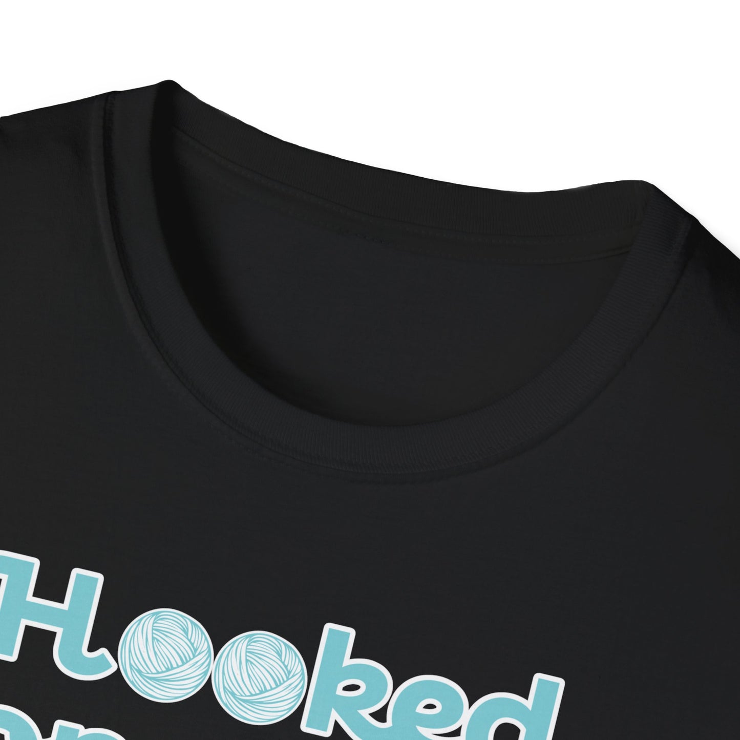 "Hooked on yarn" dark