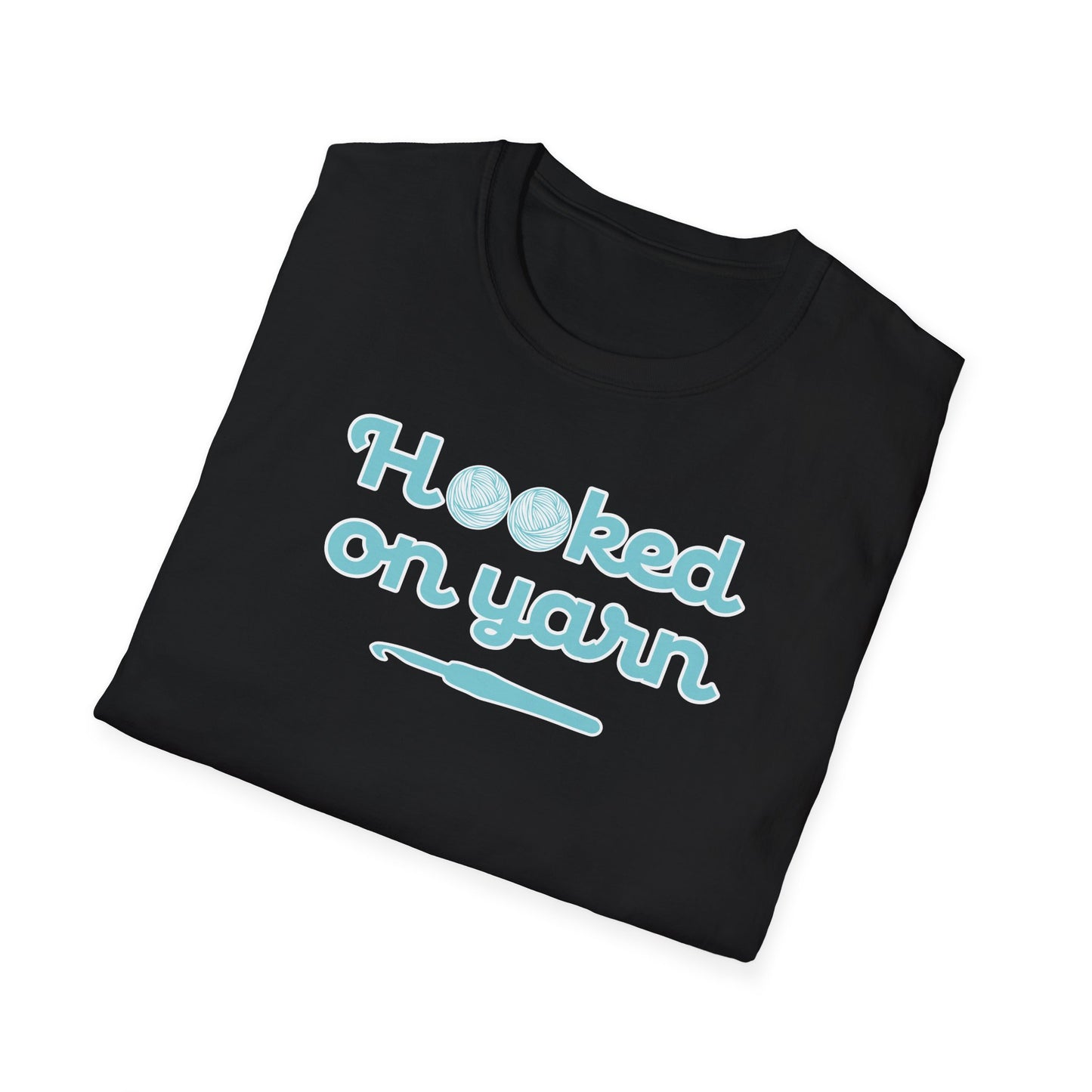"Hooked on yarn" dark