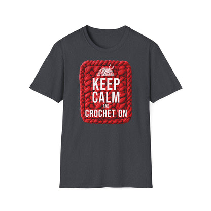 "Keep calm and crochet on" dark