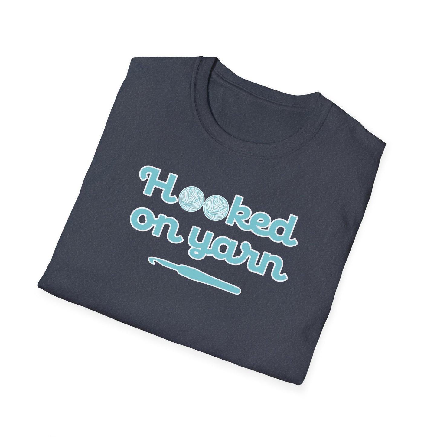"Hooked on yarn" dark