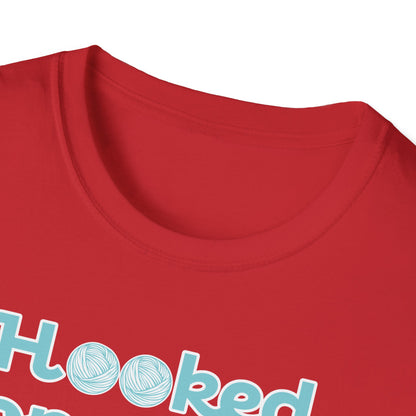 "Hooked on yarn" dark