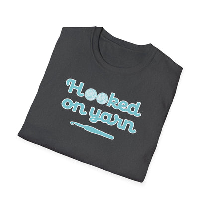 "Hooked on yarn" dark