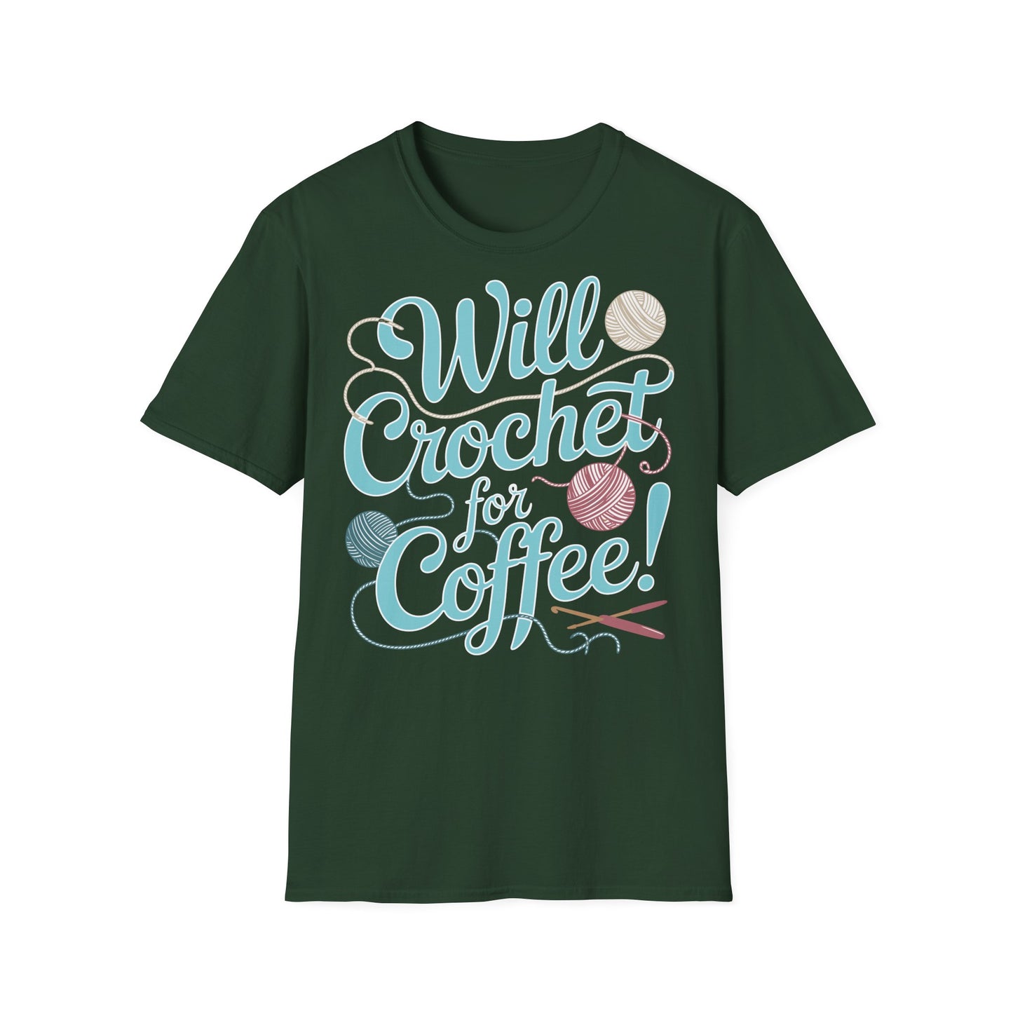 "Will Crochet for Coffee!" dark