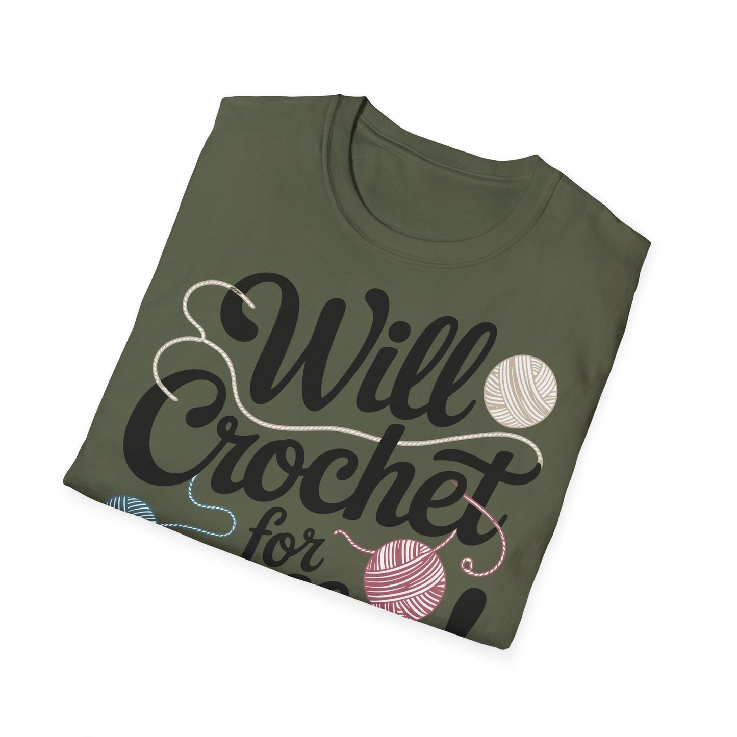"Will Crochet for Coffee!" dark