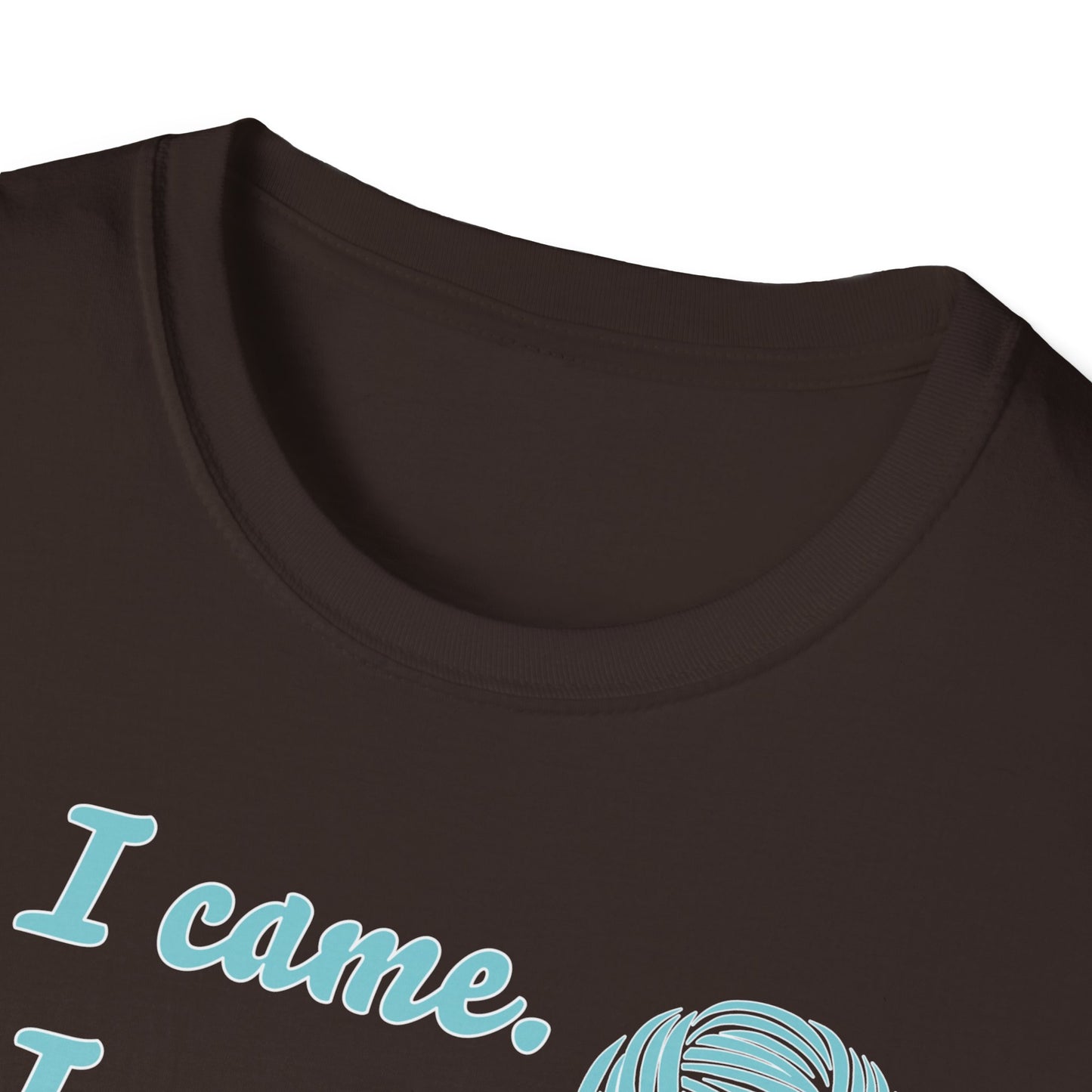 "I came. I saw. I crocheted." dark