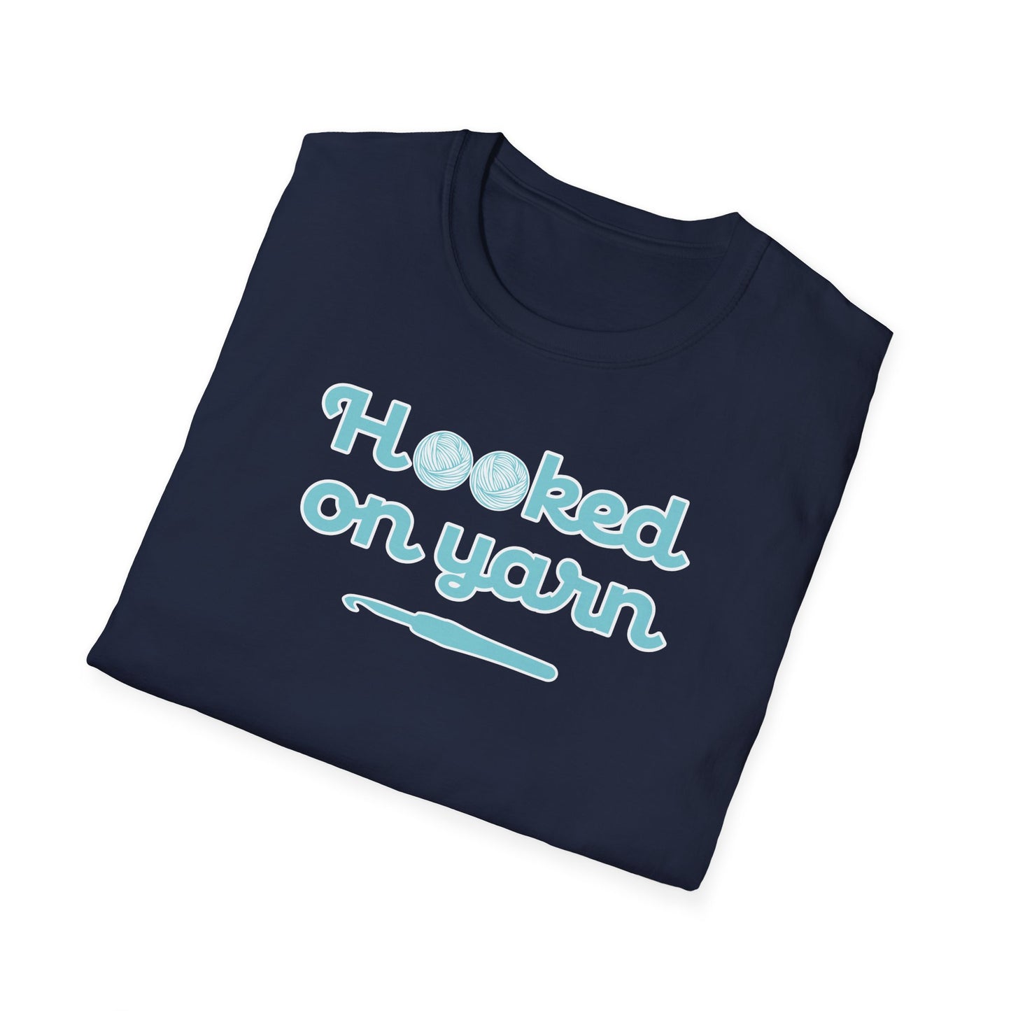 "Hooked on yarn" dark