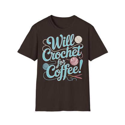 "Will Crochet for Coffee!" dark