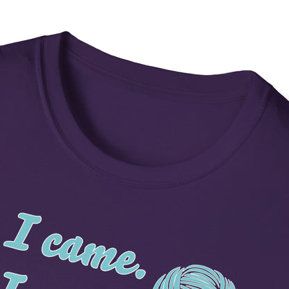 "I came. I saw. I crocheted." dark